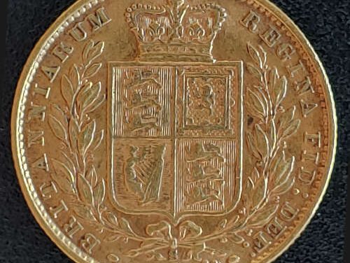Australia XF 1878S QV Shield type Gold Sovereign .2355oz AGW