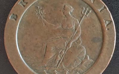 G.B. VF+ 1797 George III Cartwheel Two Pence, edge dings