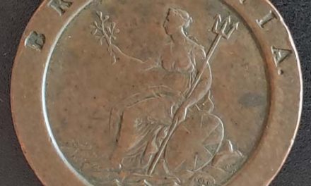 G.B. VF+ 1797 George III Cartwheel Two Pence, edge dings