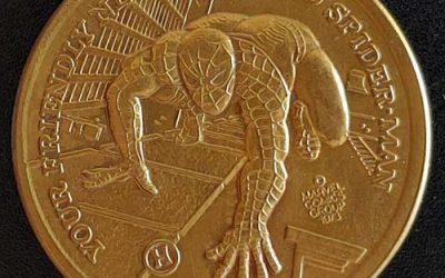 Marvel Comics BU 1973 Spiderman Collector’s Coin #12681
