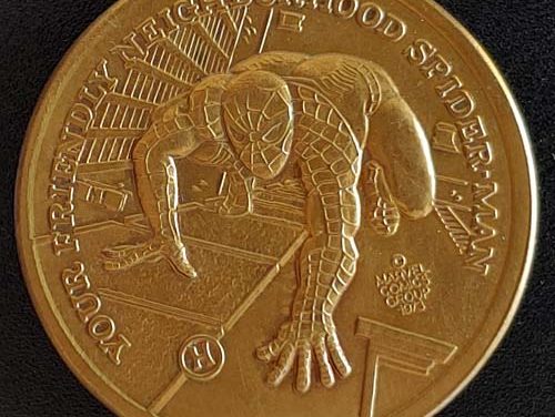 Marvel Comics BU 1973 Spiderman Collector’s Coin #12681