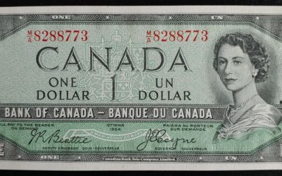 Bank of Canada #BC29b Choice Unc 1954 Devil’s Face $1