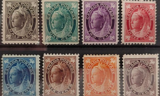 Canada #66-73 Fine+ Mint and Unused 1897/98 QV Leaf Set (8)
