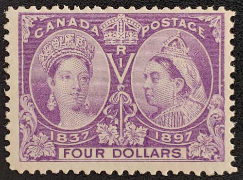 Canada #64 Fresh & Fine NH 1897 $4 Jubilee $1200.+