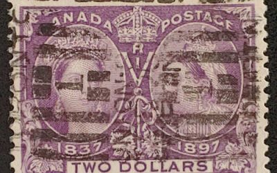 Canada #62 Fine Toronto Union Stn roller Used 1897 $2 Jubilee
