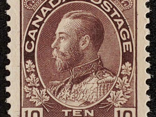Canada #116 XF Unused 1912 10c Admiral shade