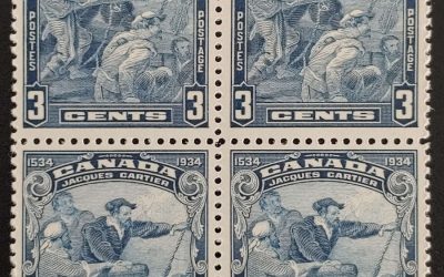 Canada #208ii F/VF Never Hinged Scarface Variety in Block (4)