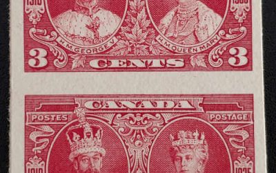 Canada #213P VF 1935 3c Vertical Plate Proof Pair, 200 made
