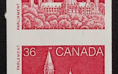 Canada #953a VFNH 1987 36c Parliament Imperforate Coil Pair