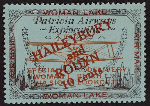 Patricia Airways #CL19b VF Mint 1926 10c Dark Red Overprint