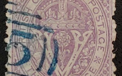 British Columbia #17 Fine Used 1869 50c on 3d w/ 1997 Cert