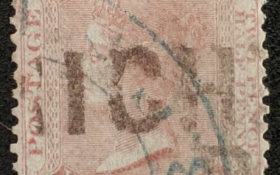 B.C. & V.I. #2 Fine Richfield & Express Used 1860 2.5d Dull Rose