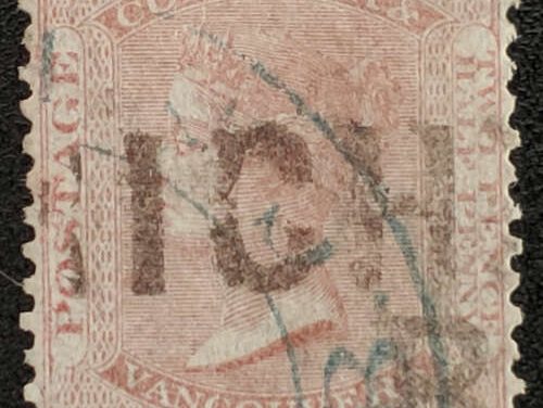 B.C. & V.I. #2 Fine Richfield & Express Used 1860 2.5d Dull Rose
