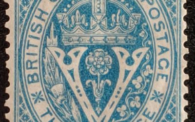 British Columbia #7a F/VF Mint OG 1865 3d Pale Blue