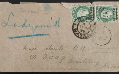 Boer War 26 Aug 1899 1d St. Helena 1st Day of War Cover (2)