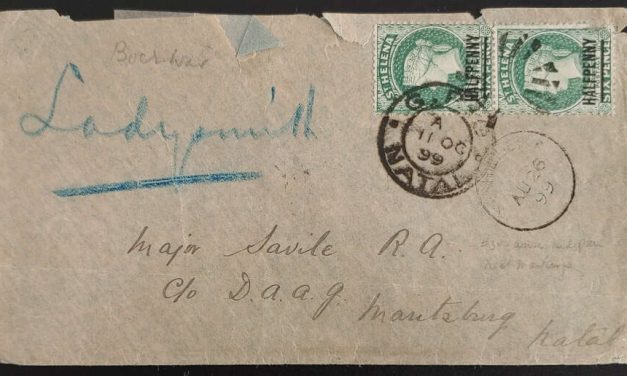 Boer War 26 Aug 1899 1d St. Helena 1st Day of War Cover (2)