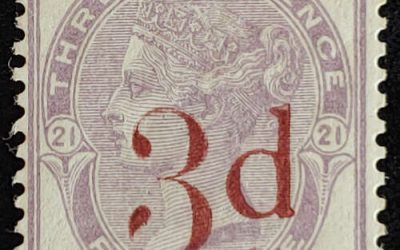 G.B. #94 Fine Mint 1883 3d on 6d Queen Victoria