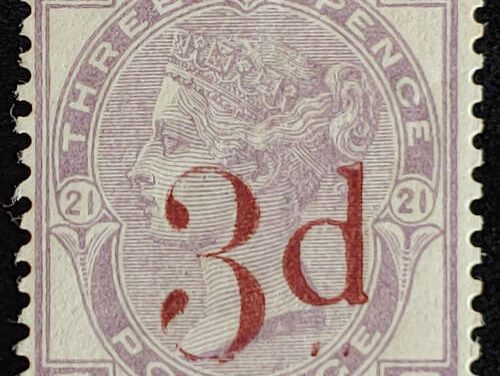G.B. #94 Fine Mint 1883 3d on 6d Queen Victoria