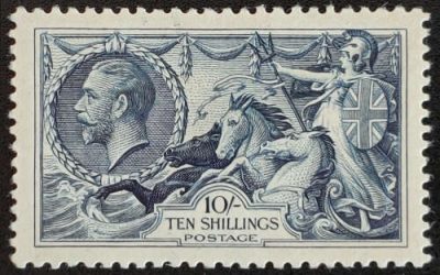 G.B. #224 VF Mint 1934 10/- George V Seahorse