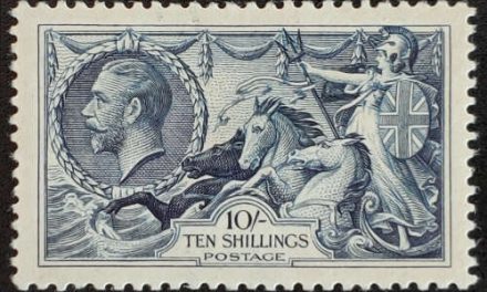 G.B. #224 VF Mint 1934 10/- George V Seahorse