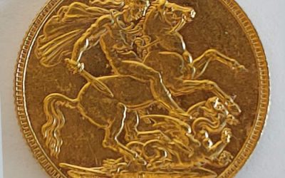Australia XF 1913P George V Gold Sovereign .2355oz AGW