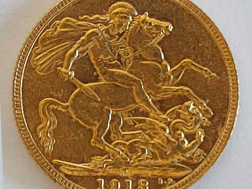 Australia XF 1913P George V Gold Sovereign .2355oz AGW