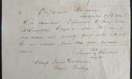 H.B.C. 27 Sep 1845 John McLoughlin signed Promissory Note