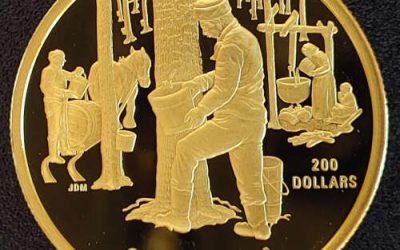 Canada Proof 1995 Sugar Bush Gold $200, 9579 issued .505 oz