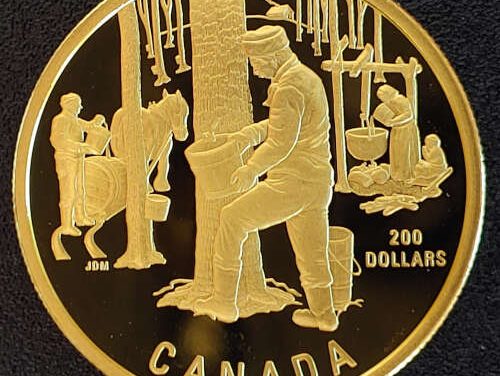 Canada Proof 1995 Sugar Bush Gold $200, 9579 issued .505 oz