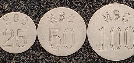 H.B.C. Unc 1946 Eastern Arctic Aluminum Token Set (6)