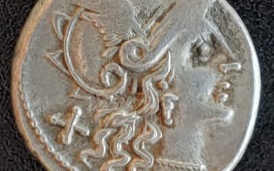 Roman Republic 153 BC C. Maianius 3.72gm Silver Denarius