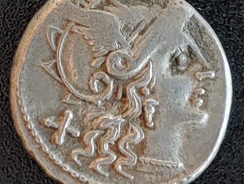 Roman Republic 153 BC C. Maianius 3.72gm Silver Denarius