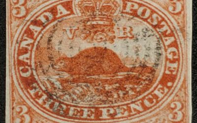 Canada #4 VF Used 1852 3d Beaver