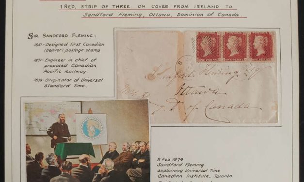 1871 1d Red Cover to Sandford Fleming on Wellburn page