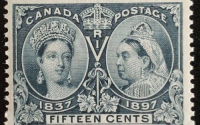 Canada #58 VF streaky NH 1897 15c Jubilee shade