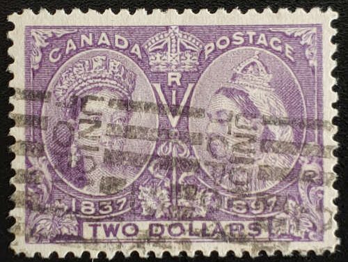 Canada #62 VF Union Stn Toronto Roller Used 1897 $2 Jubilee