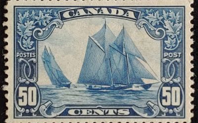 Canada #158 F/VF Mint 1929 50c Bluenose