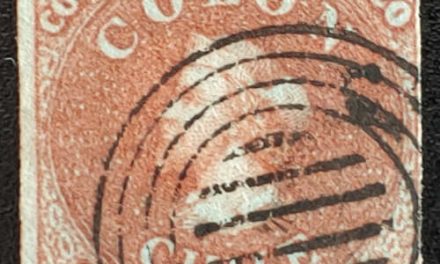 Chile #1 Fine Used 1853 5c Columbus