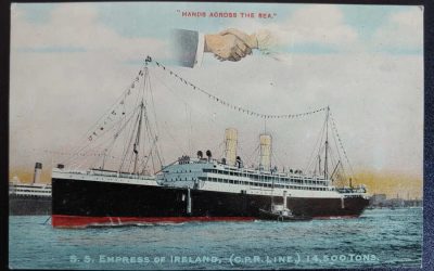 C.P. R.M.S. Empress of Ireland Unused colour Postcard