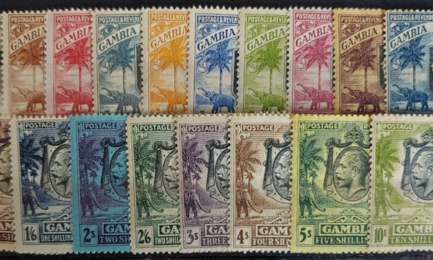 Gambia #102/120, 122 Mint 1922/1927 Elephants (18)