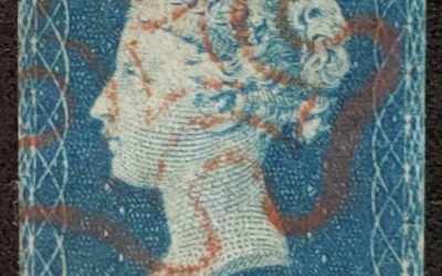 G.B. #2 Good Used 1840 2d Blue red m/c cancel Position F-H