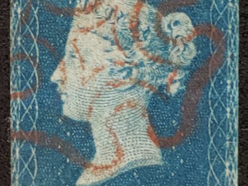 G.B. #2 Good Used 1840 2d Blue red m/c cancel Position F-H