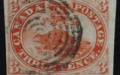 Canada #4d F/VF Used 1852 3d Thin Paper