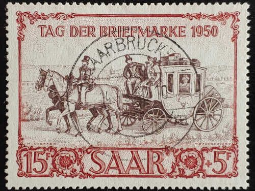 Saar #B76 VF CDS Used 1950 Stamp Day 15Fr