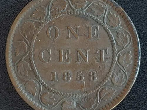 Province of Canada Fine 1858 Queen Victoria Large Cent