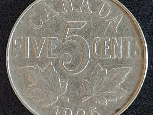 Canada VG 1925 George V key date 5 Cents
