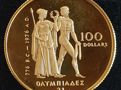 Canada Proof 1976 22k Olympic $100 Gold .500oz ASW
