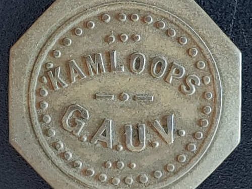 Kamloops, B.C. Grand Army of Retired Veterans Brass Service Token