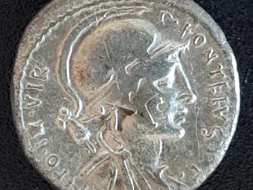 Publius Fonteius Capito 55 BC 3.41gm Roman Republic AR Denarius