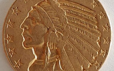 U.S.A. VF+ 1911 Indian Head $5 Gold .24187oz